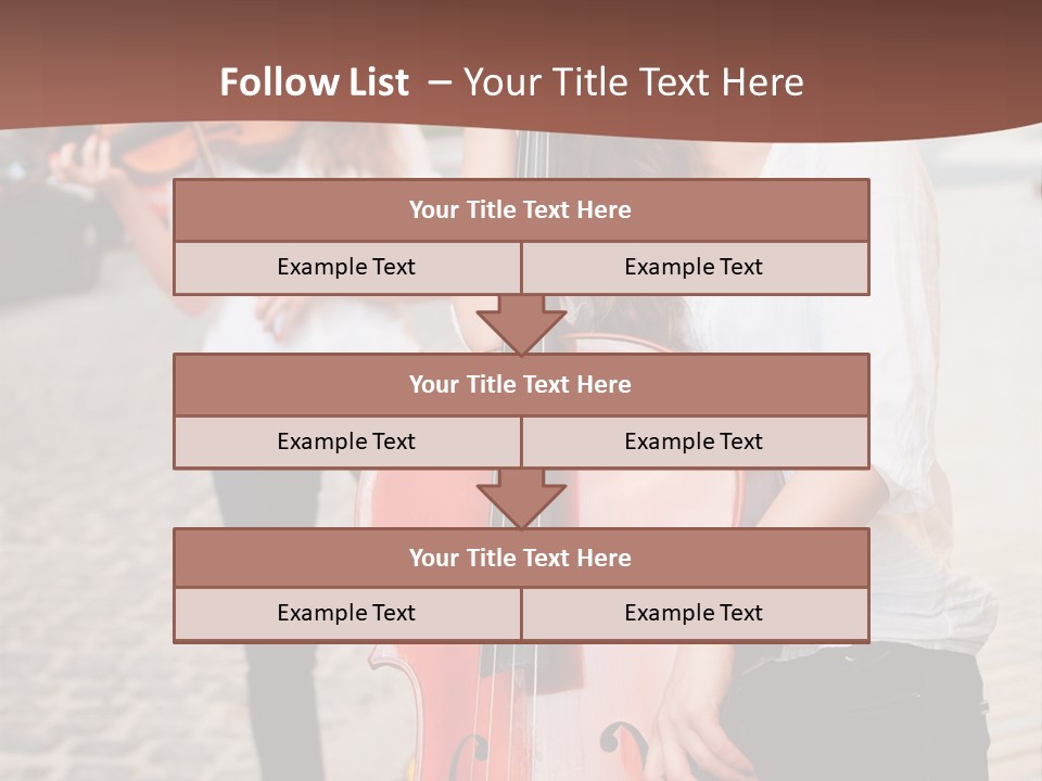 Girls Play Musical Instruments PowerPoint Template