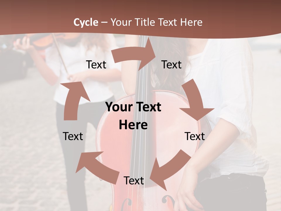 Girls Play Musical Instruments PowerPoint Template