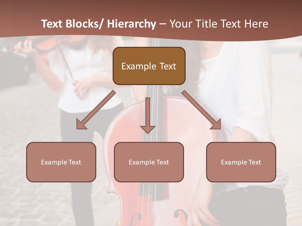 Girls Play Musical Instruments PowerPoint Template