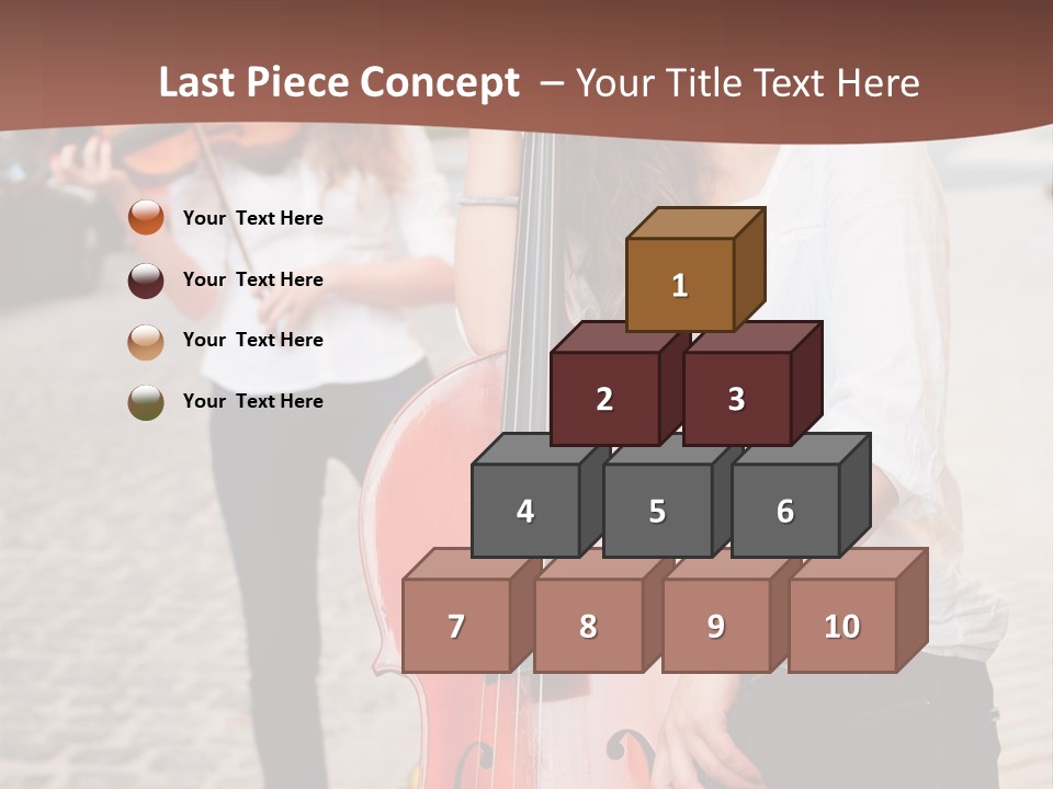 Girls Play Musical Instruments PowerPoint Template