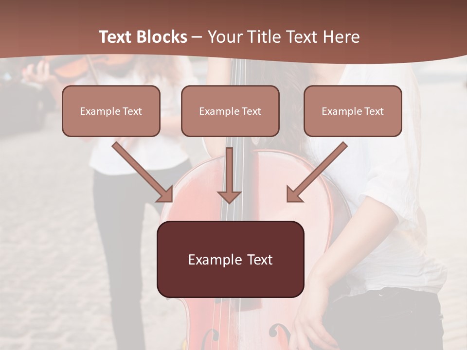 Girls Play Musical Instruments PowerPoint Template