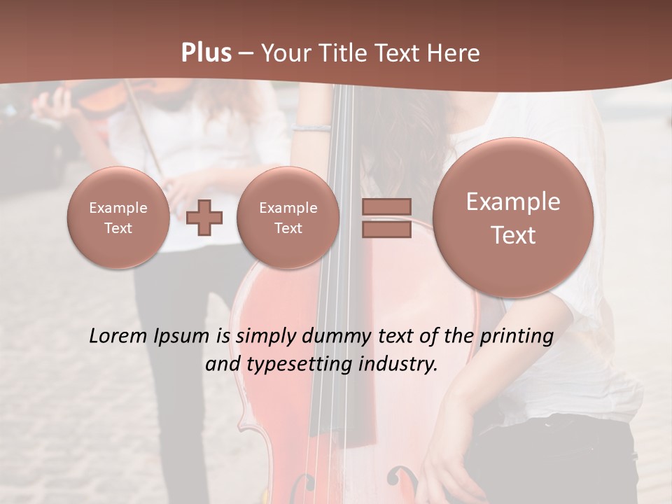 Girls Play Musical Instruments PowerPoint Template