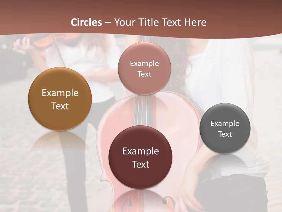 Girls Play Musical Instruments PowerPoint Template