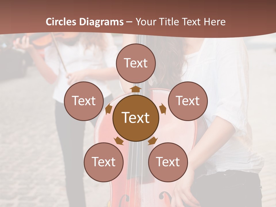 Girls Play Musical Instruments PowerPoint Template