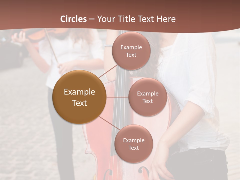 Girls Play Musical Instruments PowerPoint Template