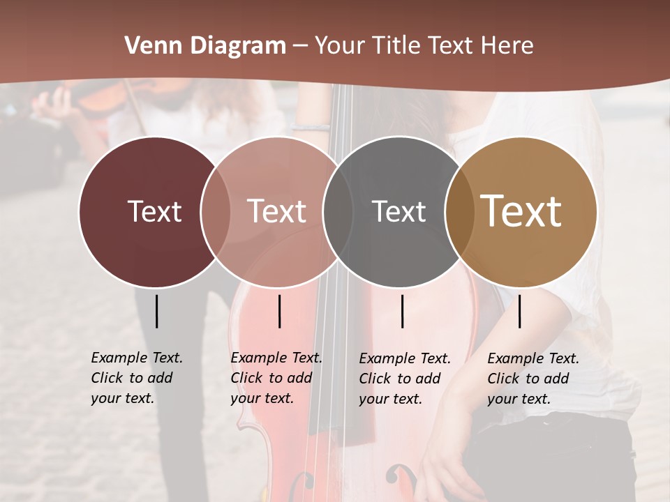 Girls Play Musical Instruments PowerPoint Template