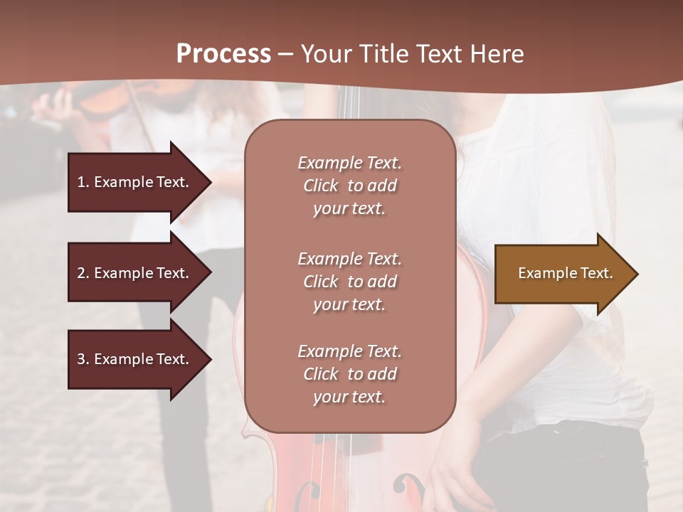 Girls Play Musical Instruments PowerPoint Template