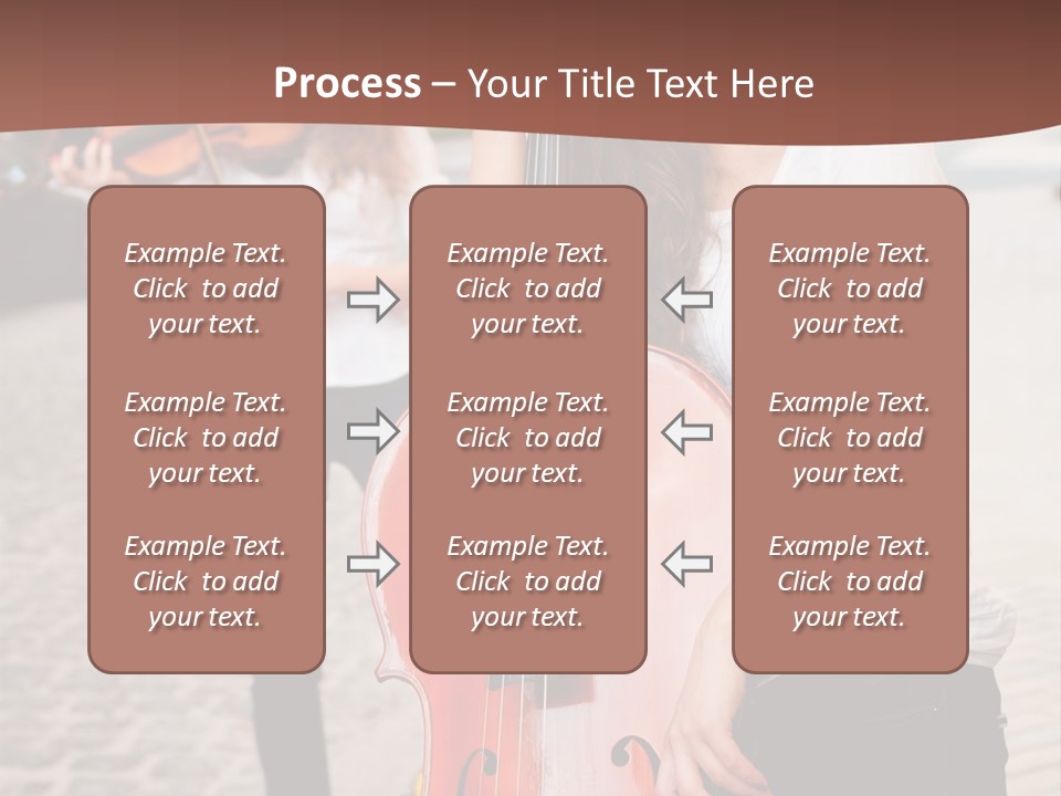 Girls Play Musical Instruments PowerPoint Template