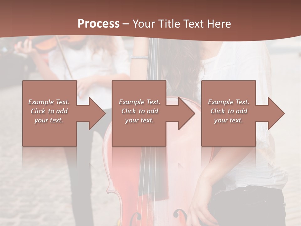 Girls Play Musical Instruments PowerPoint Template