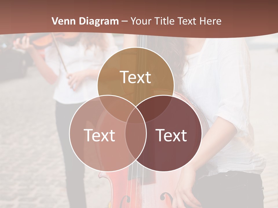 Girls Play Musical Instruments PowerPoint Template