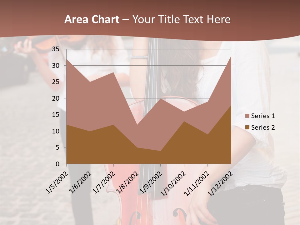 Girls Play Musical Instruments PowerPoint Template