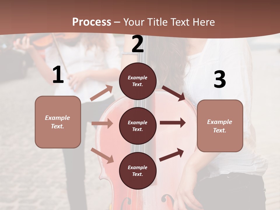 Girls Play Musical Instruments PowerPoint Template