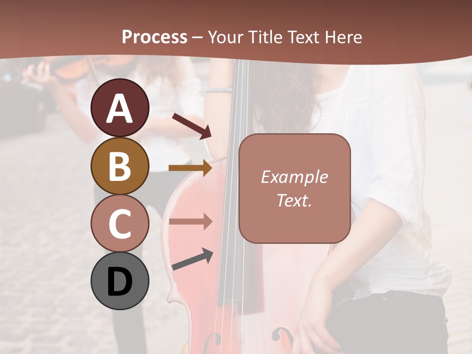 Girls Play Musical Instruments PowerPoint Template