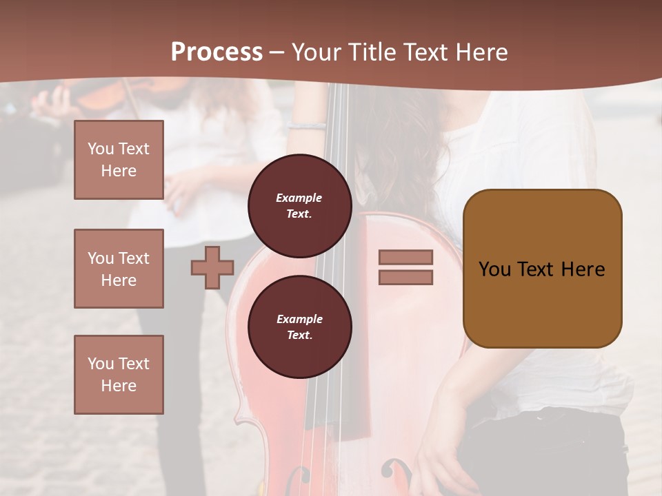 Girls Play Musical Instruments PowerPoint Template