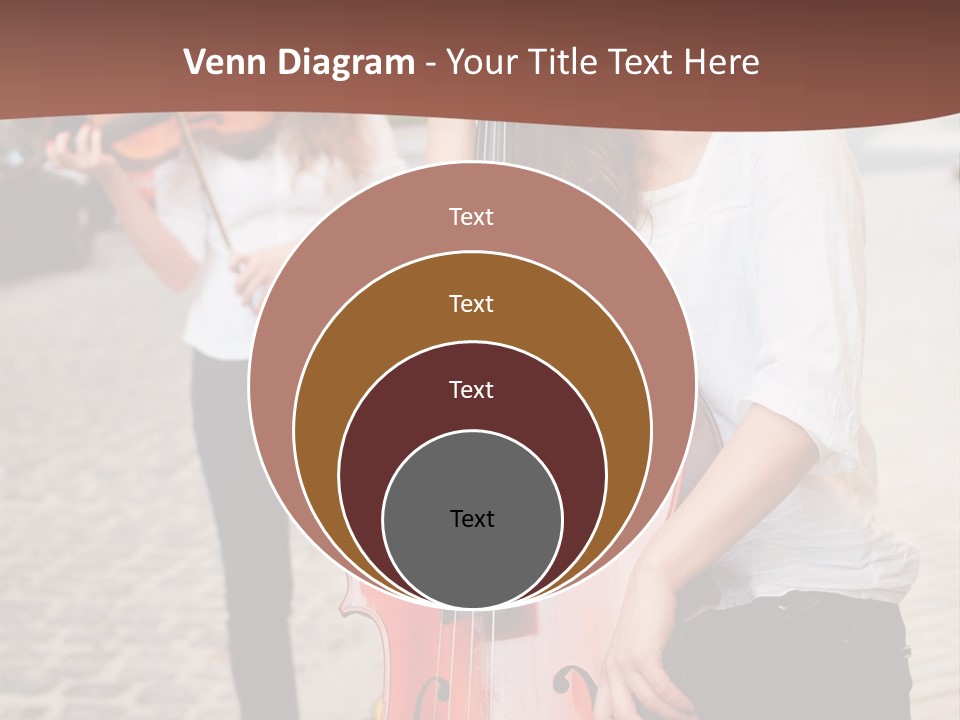 Girls Play Musical Instruments PowerPoint Template