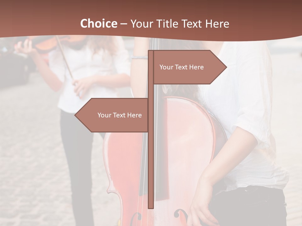 Girls Play Musical Instruments PowerPoint Template