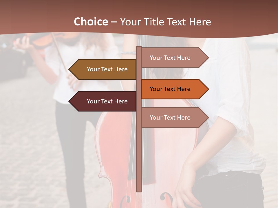 Girls Play Musical Instruments PowerPoint Template