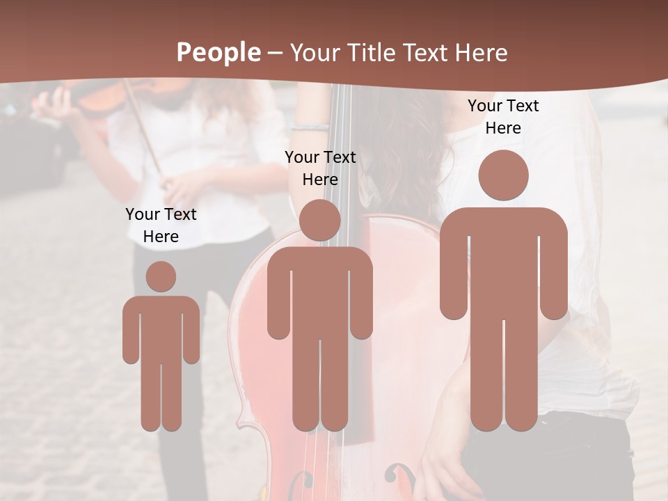 Girls Play Musical Instruments PowerPoint Template