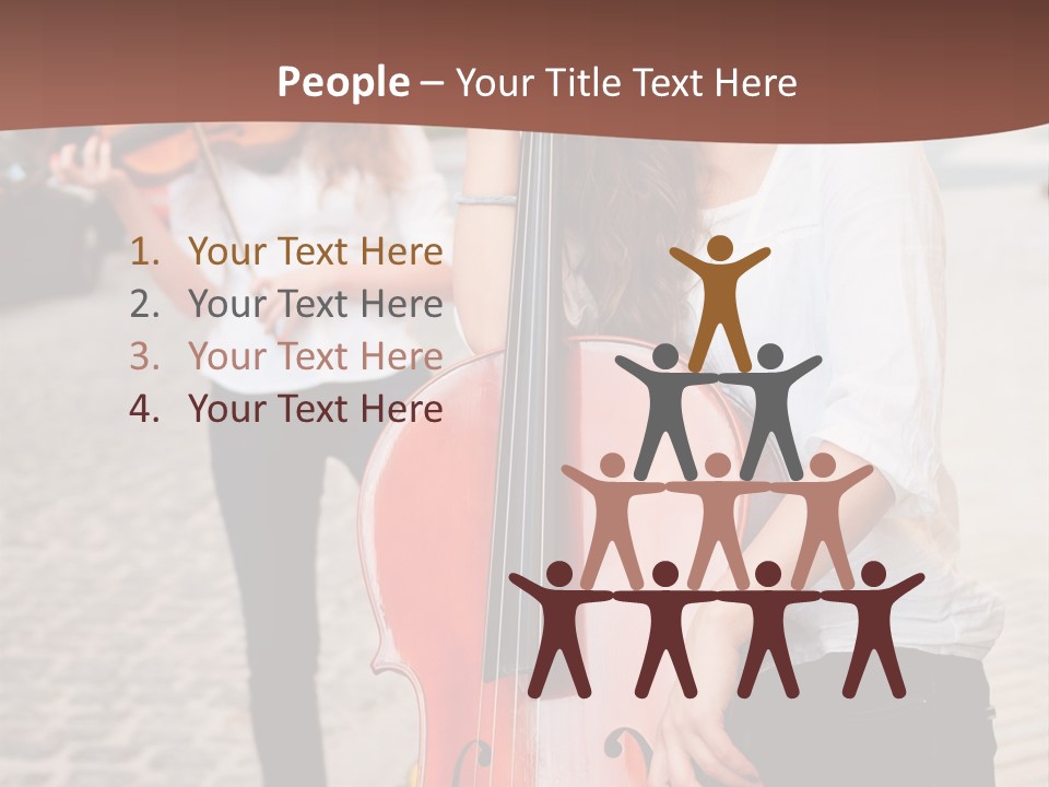 Girls Play Musical Instruments PowerPoint Template