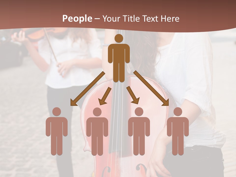 Girls Play Musical Instruments PowerPoint Template