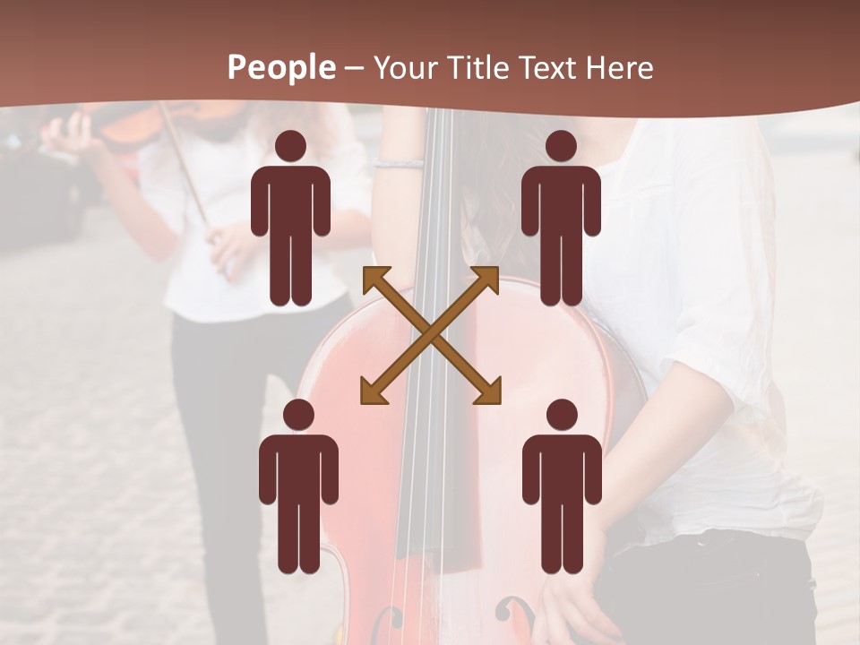 Girls Play Musical Instruments PowerPoint Template