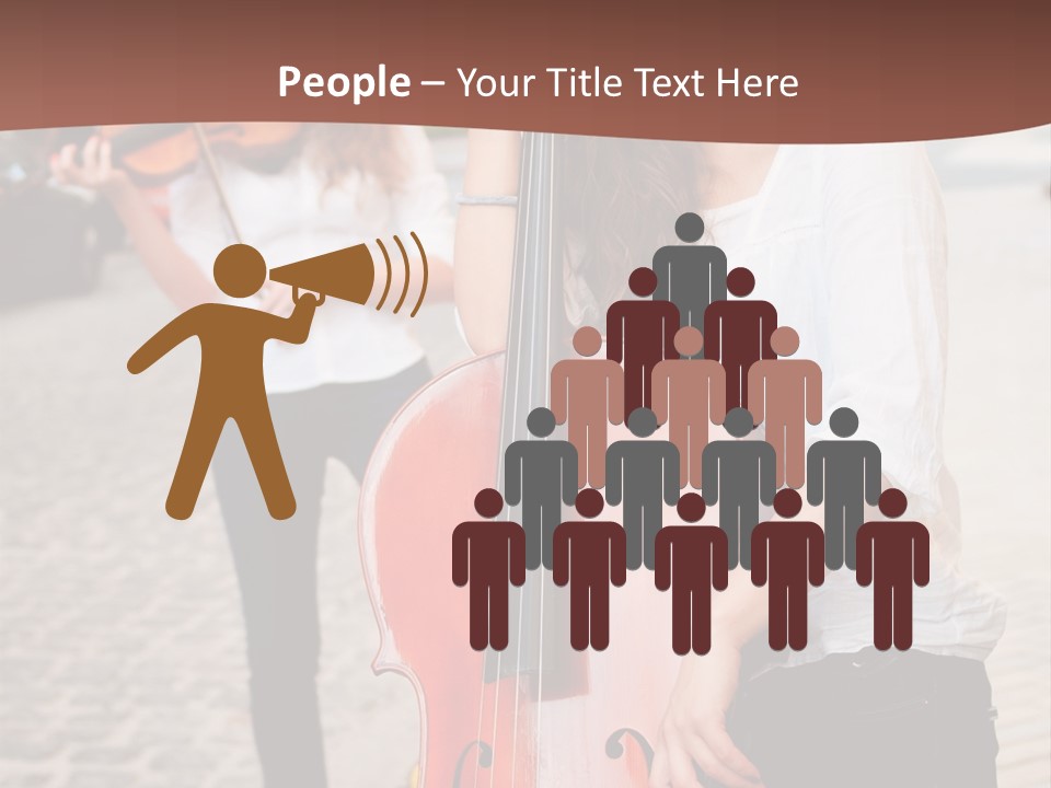 Girls Play Musical Instruments PowerPoint Template