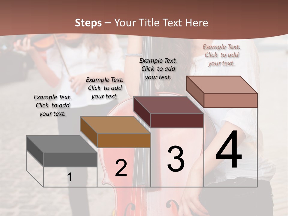 Girls Play Musical Instruments PowerPoint Template