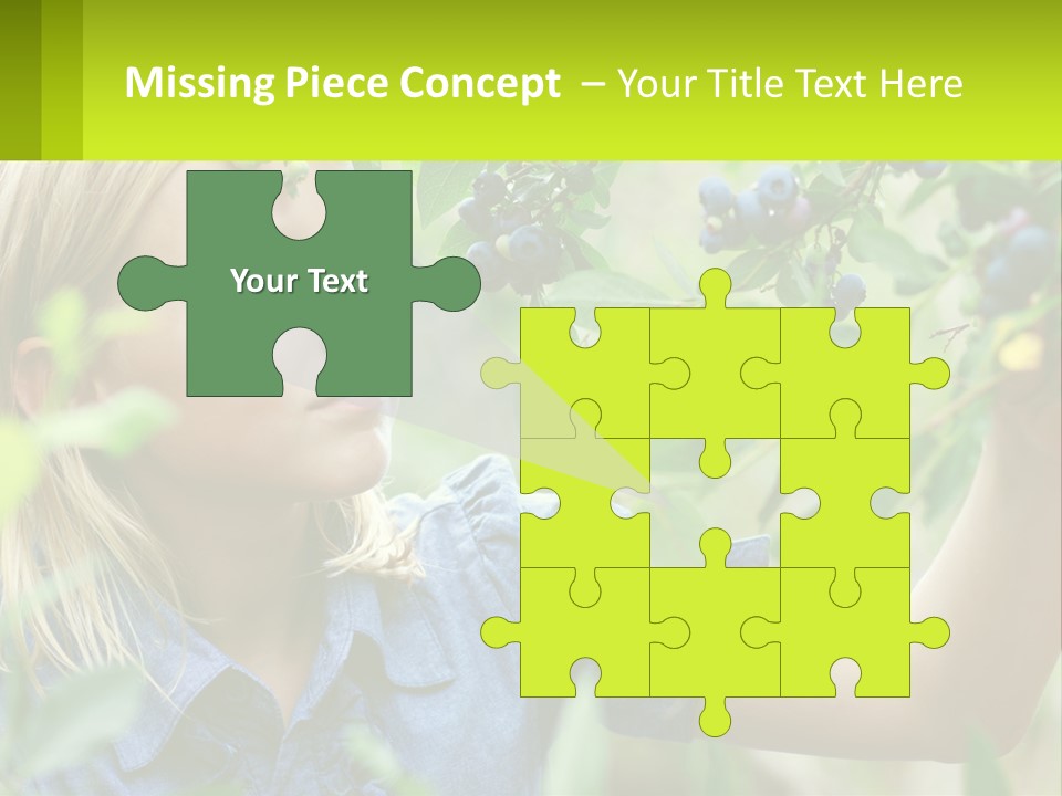 The Girl Collects Blueberries PowerPoint Template