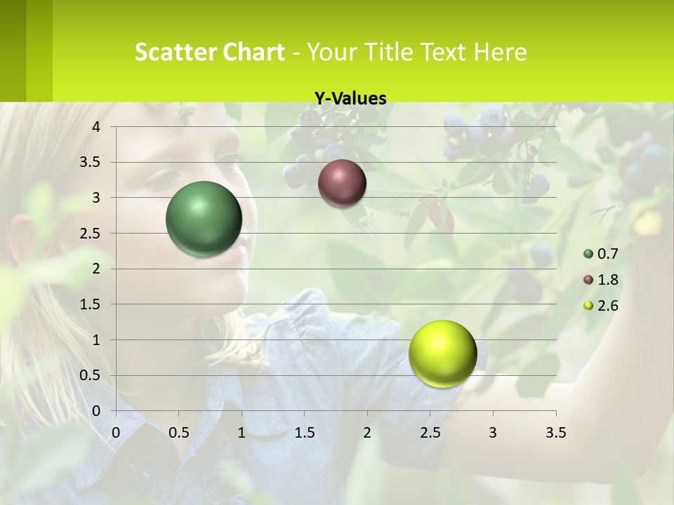 The Girl Collects Blueberries PowerPoint Template