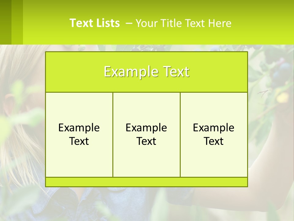 The Girl Collects Blueberries PowerPoint Template
