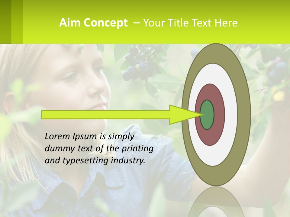 The Girl Collects Blueberries PowerPoint Template