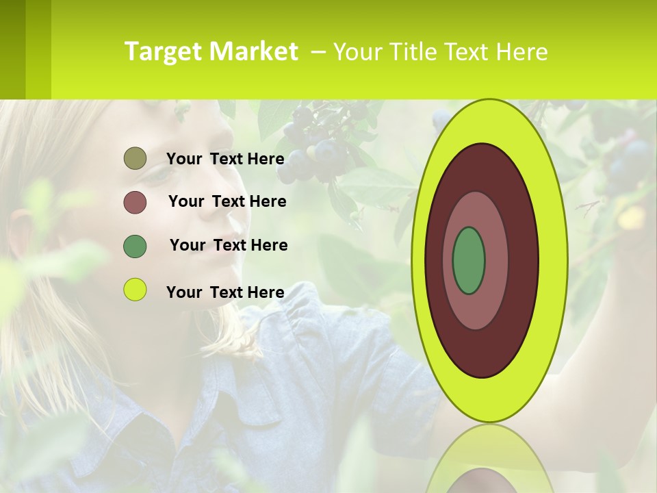 The Girl Collects Blueberries PowerPoint Template