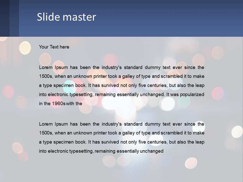 Night Photo With Shutter Speed PowerPoint Template