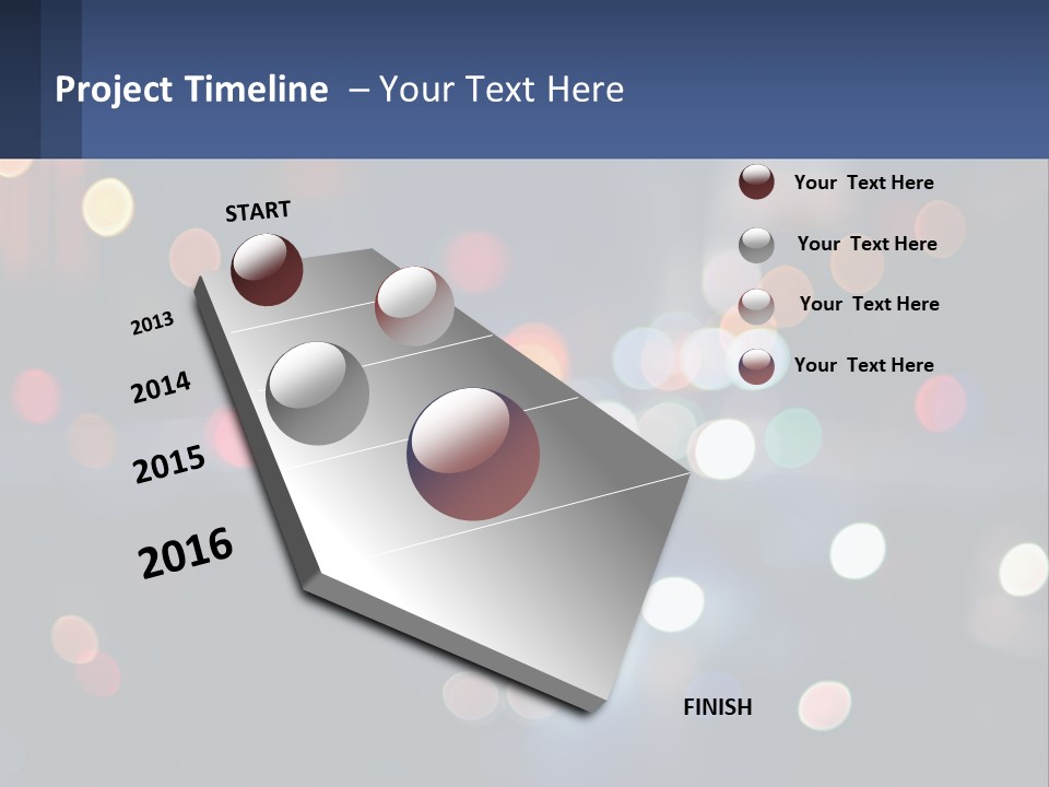 Night Photo With Shutter Speed PowerPoint Template