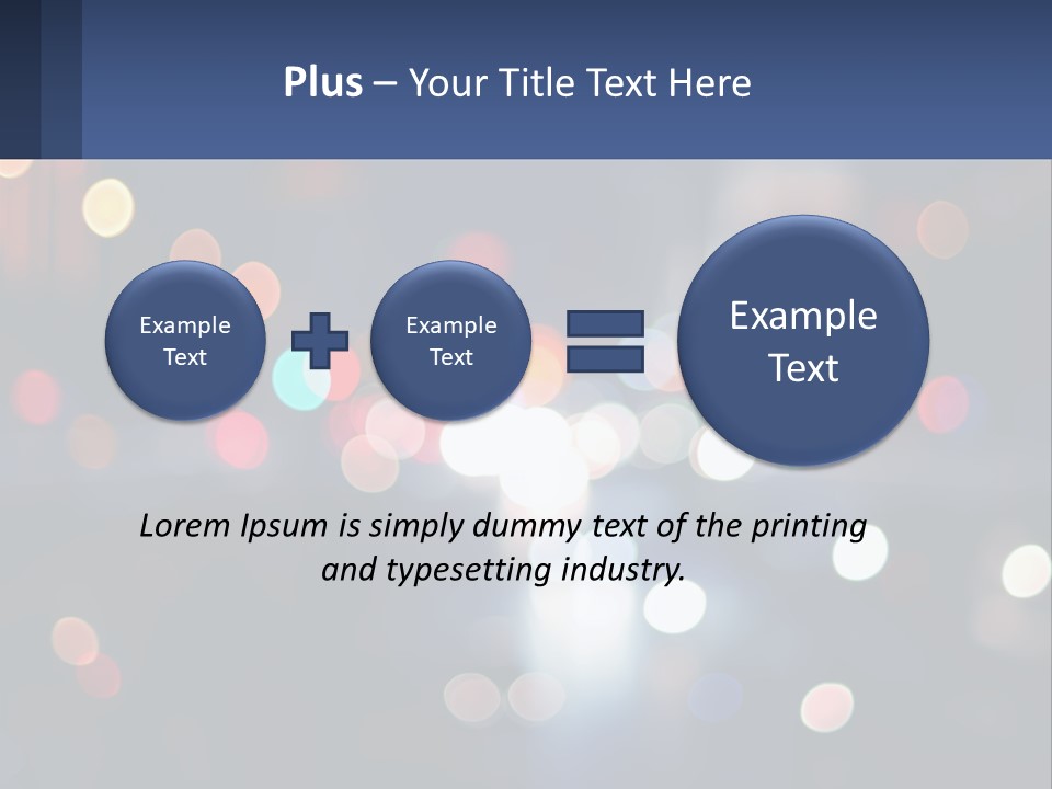 Night Photo With Shutter Speed PowerPoint Template