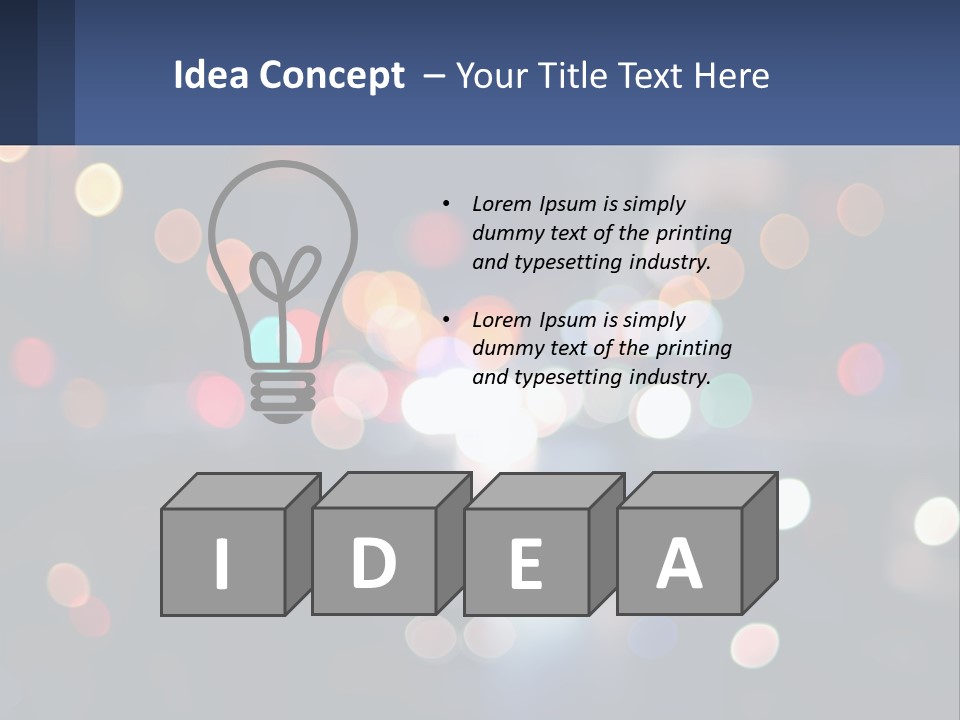 Night Photo With Shutter Speed PowerPoint Template