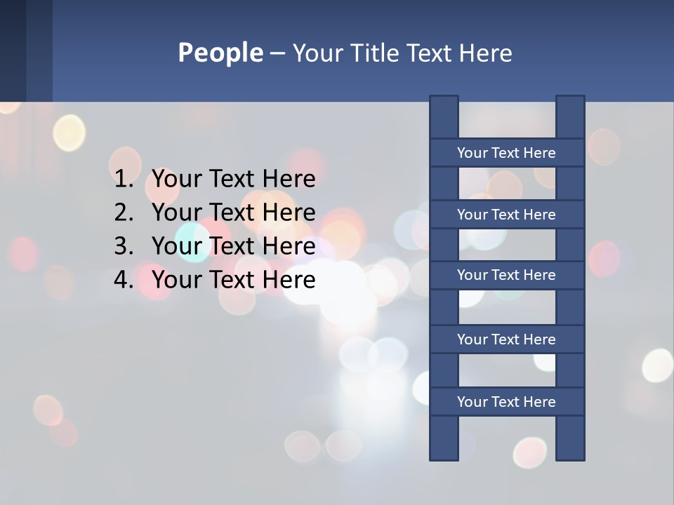 Night Photo With Shutter Speed PowerPoint Template
