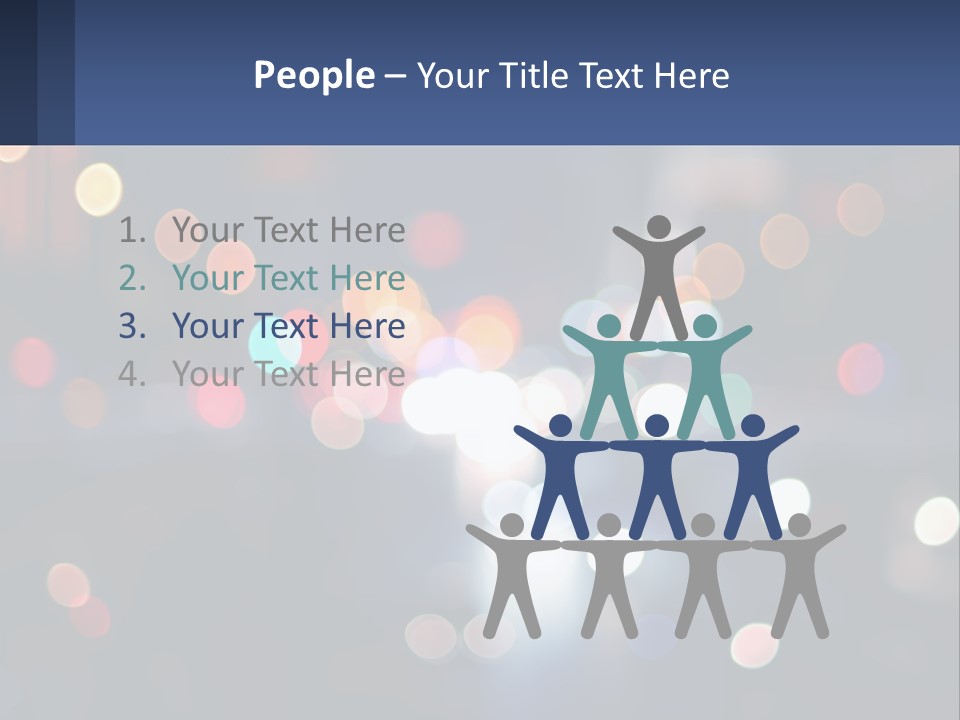 Night Photo With Shutter Speed PowerPoint Template