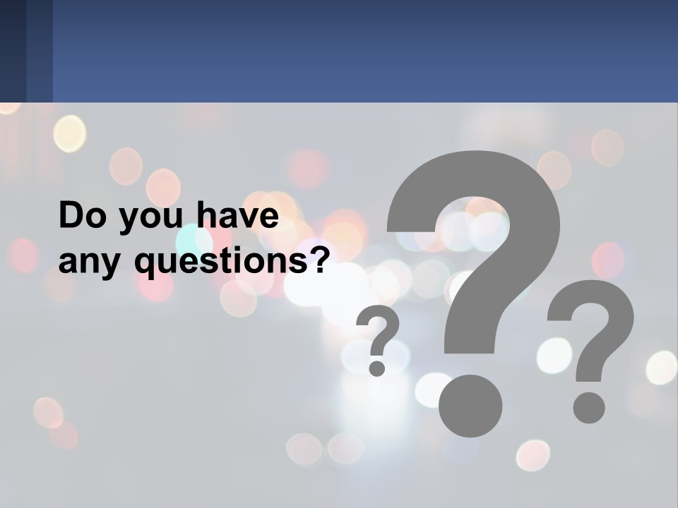 Night Photo With Shutter Speed PowerPoint Template