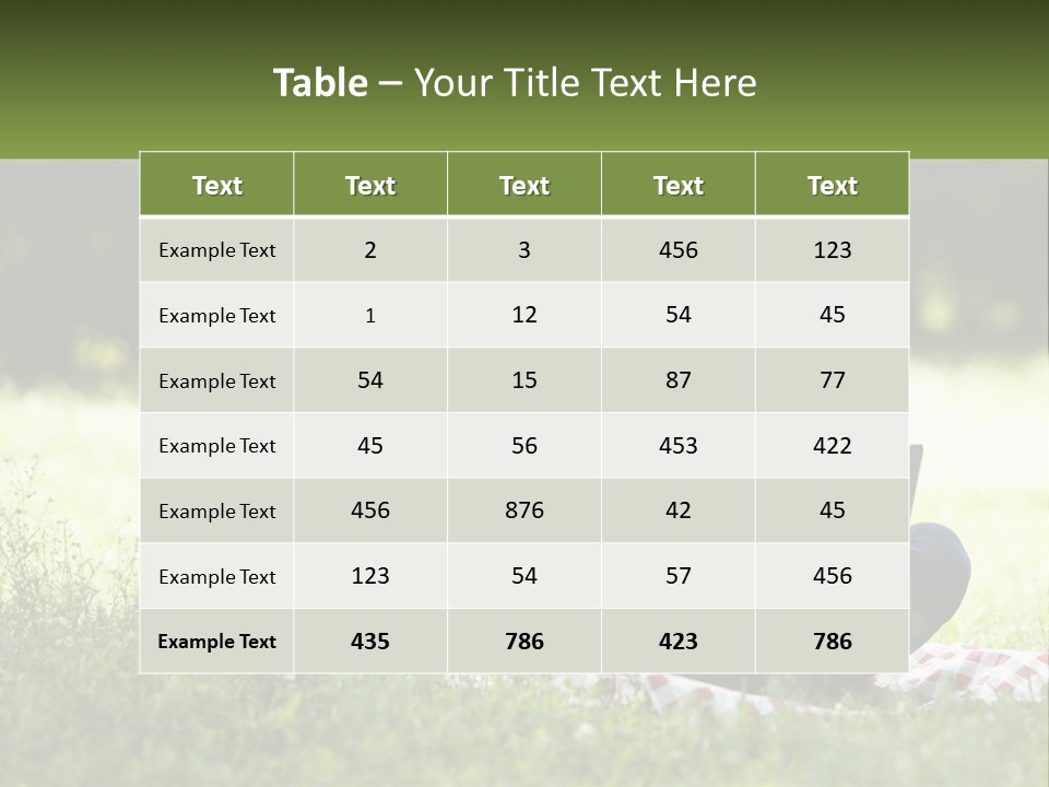 Girl With Laptop In Nature PowerPoint Template