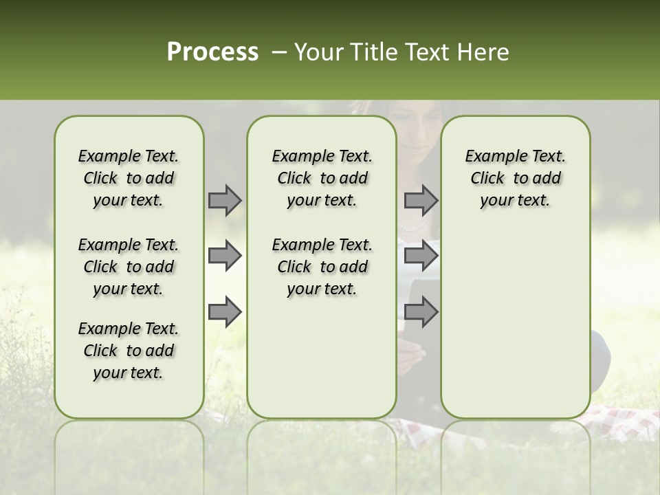 Girl With Laptop In Nature PowerPoint Template