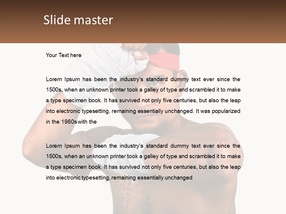 A Fighter Without Rules PowerPoint Template