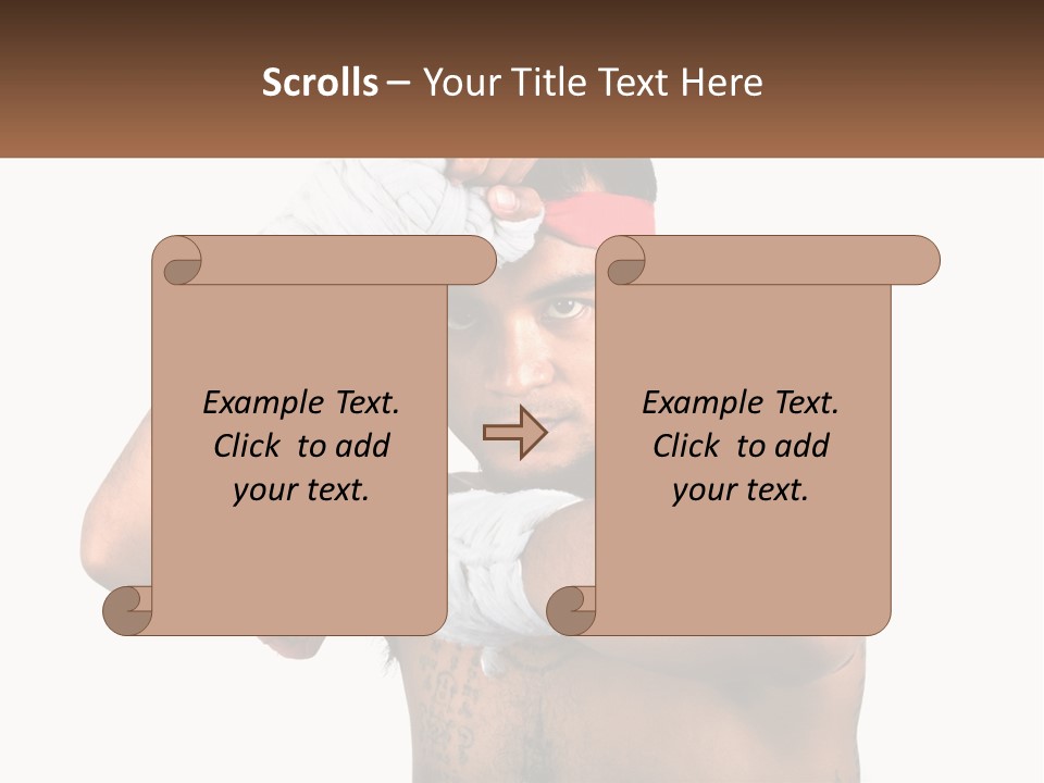 A Fighter Without Rules PowerPoint Template