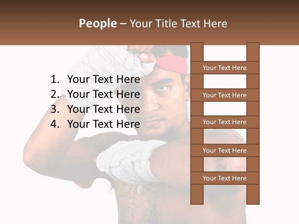 A Fighter Without Rules PowerPoint Template