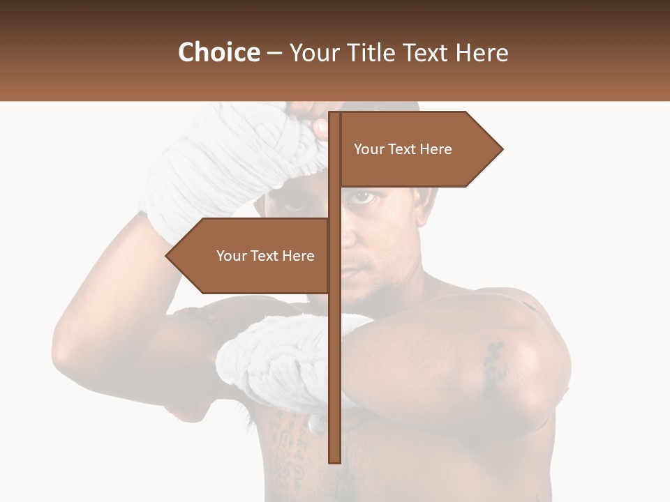 A Fighter Without Rules PowerPoint Template