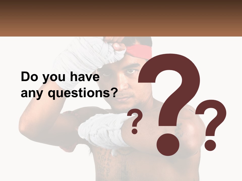 A Fighter Without Rules PowerPoint Template