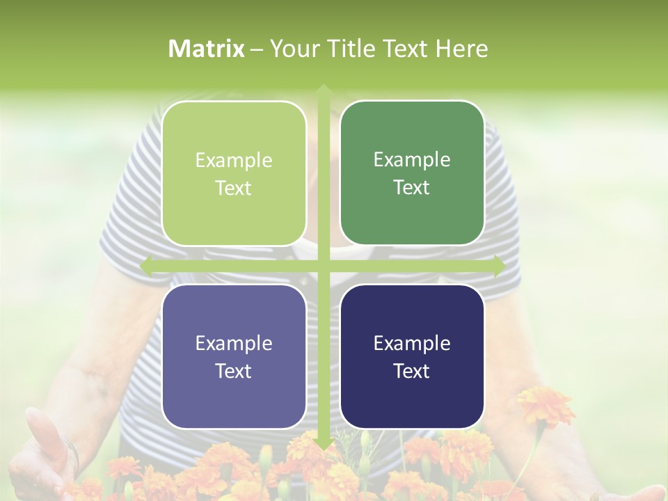 Grandmother Plants Flowers PowerPoint Template