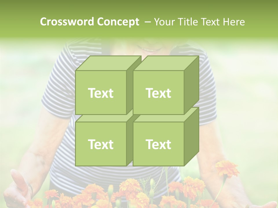 Grandmother Plants Flowers PowerPoint Template