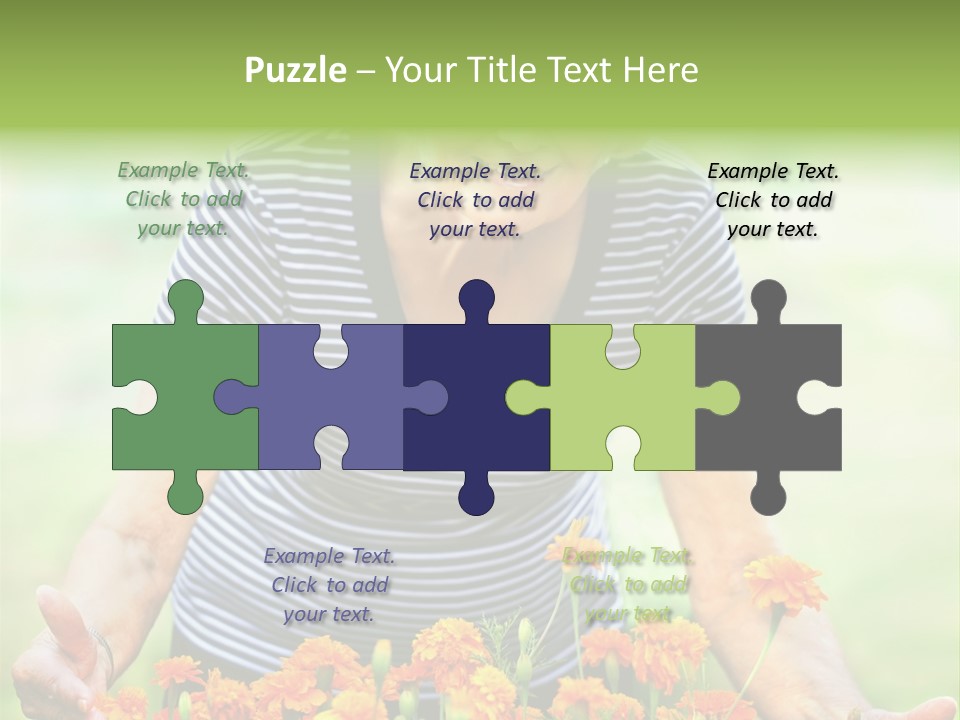 Grandmother Plants Flowers PowerPoint Template