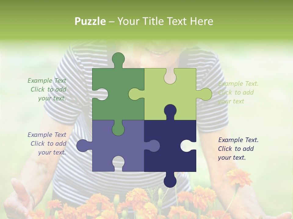 Grandmother Plants Flowers PowerPoint Template